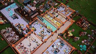 Ein Blick ins Game: Der Spieler baut ein Labor aus. Die Zombies werden dort in drei Stufen geheilt.
