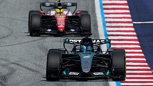 George Russell lag im Mercedes von Anfang an vorn.