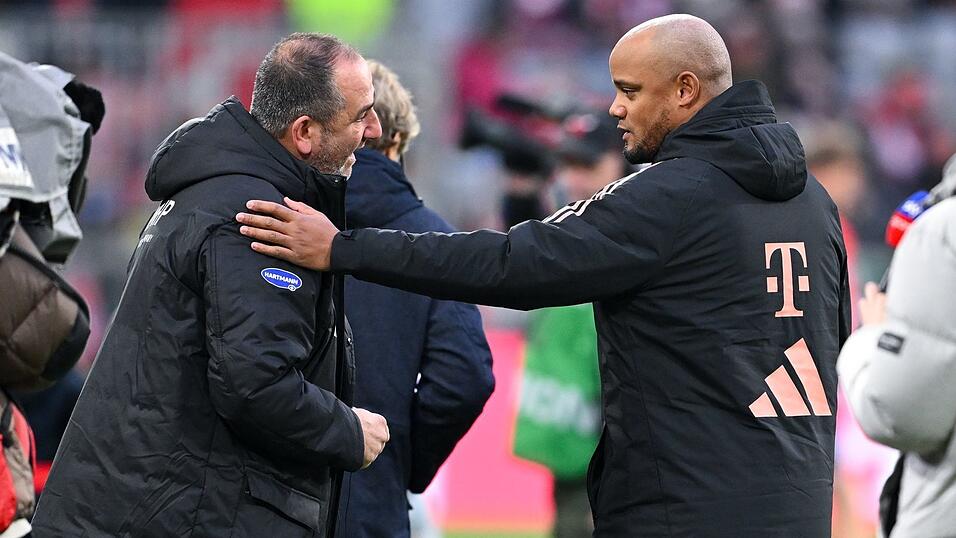 Die Heidenheimer von Trainer Frank Schmidt (l) stehen vor der schwierigsten Bundesliga-Aufgabe: Vor der Winterpause kommt der FC Bayern auf die Ostalb. (Archivbild) Die Heidenheimer von Trainer Frank Schmidt (l) stehen vor der schwierigsten Bundesliga-Aufgabe: Vor der Winterpause kommt der FC Bayern auf die Ostalb. (Archivbild)