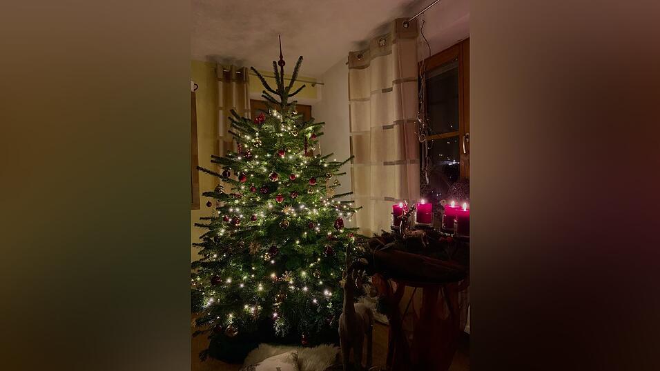 'Anbei sende ich mein Bild vom Christbaum und w&uuml;nsche noch sch&ouml;ne Feiertag.'