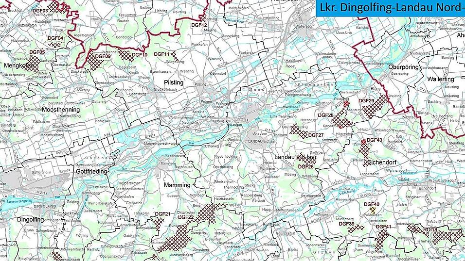 Im Landkreis Dingolfing-Landau werden insgesamt 32 Vorranggebiete mit einer Gesamtfläche von 2.627 Hektar ... Im Landkreis Dingolfing-Landau werden insgesamt 32 Vorranggebiete mit einer Gesamtfläche von 2.627 Hektar ...