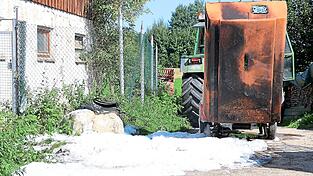 Mit Schaum war der Kompressor-Brand schnell gelöscht.