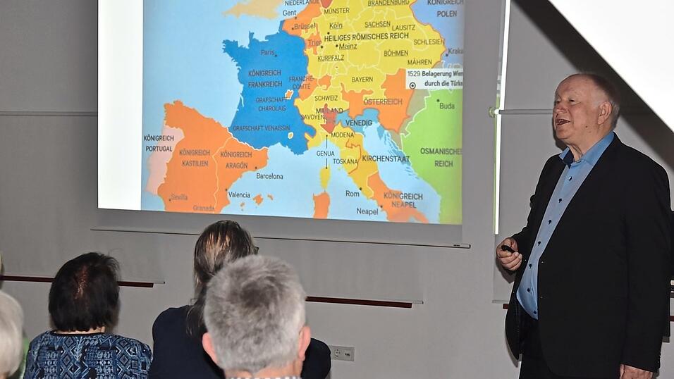 Europa im Jahr 1529: Heinrich Trapp veranschaulicht die geografischen Verh&auml;ltnisse in der Epoche der Fr&uuml;hen Neuzeit.
