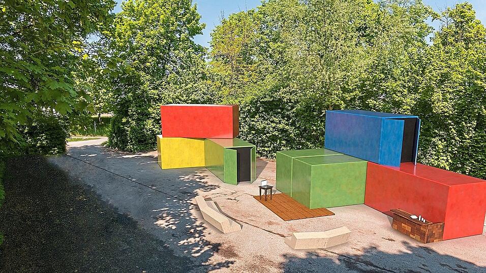 Diese 3D-Fotomontage zeigt, wie der geplante Containerpark im Stadthallenpark aussehen könnte. Diese 3D-Fotomontage zeigt, wie der geplante Containerpark im Stadthallenpark aussehen könnte.
