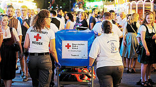 Die h&auml;ufigsten Einsatze am Volksfest betreffen den Kreislauf.