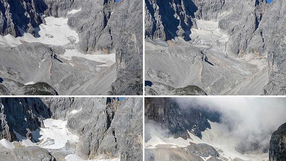 Die vier verbliebenen Gletscher in Bayern steuern auf ein trauriges Schicksal zu - ein breites Bündnis fordert daher von der Staatsregierung mehr Anstrengungen im Klimaschutz. (Archivbild) Die vier verbliebenen Gletscher in Bayern steuern auf ein trauriges Schicksal zu - ein breites Bündnis fordert daher von der Staatsregierung mehr Anstrengungen im Klimaschutz. (Archivbild)