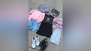 Eine Auswahl der Kleidungsstücke, die Sophia über die App Kleiderkreisel gekauft hat. Eine Auswahl der Kleidungsstücke, die Sophia über die App Kleiderkreisel gekauft hat.