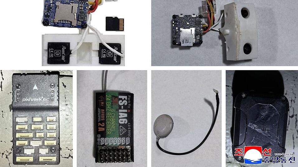 KCNA ver&ouml;ffentlichte auch die Einzelteile der abgeschossenen Drohne, die aus S&uuml;dkorea stammen soll.