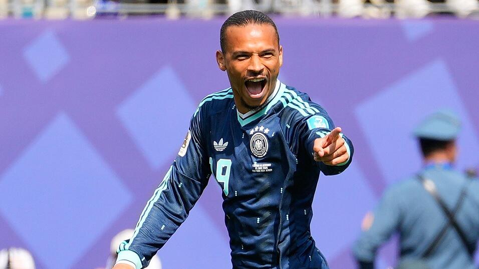 Der einzige deutsche Glücksmoment. Leroy Sané jubelt nach seinem ersten Turniertor überhaupt. Der einzige deutsche Glücksmoment. Leroy Sané jubelt nach seinem ersten Turniertor überhaupt.