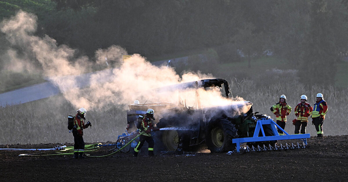 Tractor fire near Vilsbiburg causes €70,000 in damages