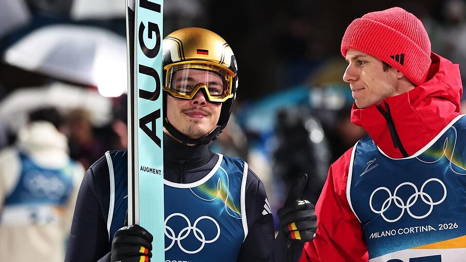Philipp Raimund (l) und Andreas Wellinger vertreten Deutschland im Super Team.