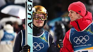 Philipp Raimund (l) und Andreas Wellinger vertreten Deutschland im Super Team. Philipp Raimund (l) und Andreas Wellinger vertreten Deutschland im Super Team.