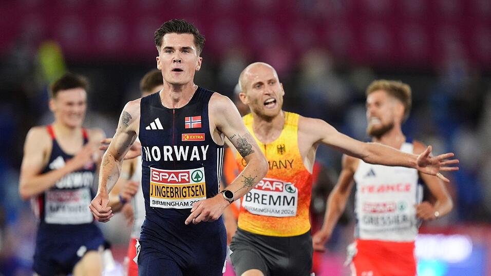Bremm musste sich nur dem norwegischen Laufstar Jakob Ingebrigtsen geschlagen geben. Bremm musste sich nur dem norwegischen Laufstar Jakob Ingebrigtsen geschlagen geben.