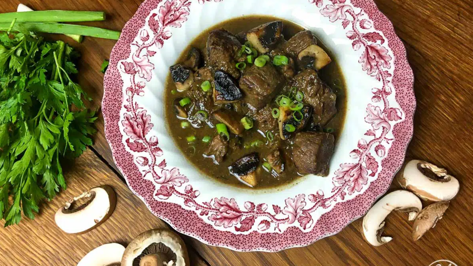 So sieht das leckere Gulasch aus.