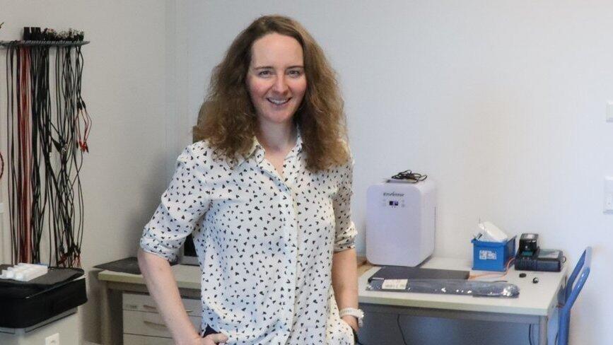 Regelm&auml;&szlig;ig kommt Veronika Fetzer zum Technologiecampus. Mal f&uuml;r Besprechungen, mal f&uuml;r einen Rundgang durch die neuen Labors.