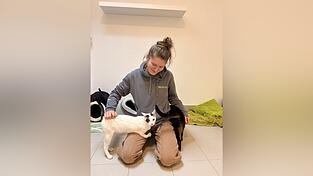 Tierheimleiterin Antonia Ammon mit Digit und Köri Tierheimleiterin Antonia Ammon mit Digit und Köri