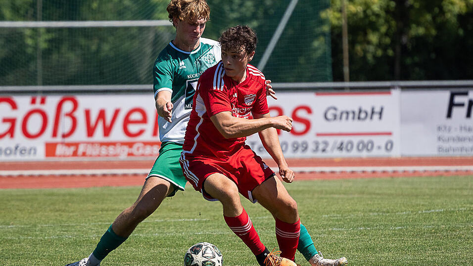 Landaus Christian Zellmer (im roten Trikot) sorgte mit seinem Treffer in der 65. Minute für die 1:0-Führung der Bergstädter. Landaus Christian Zellmer (im roten Trikot) sorgte mit seinem Treffer in der 65. Minute für die 1:0-Führung der Bergstädter.