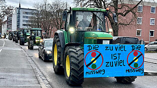 Hunderte Traktoren waren in Landshut unterwegs.&nbsp;