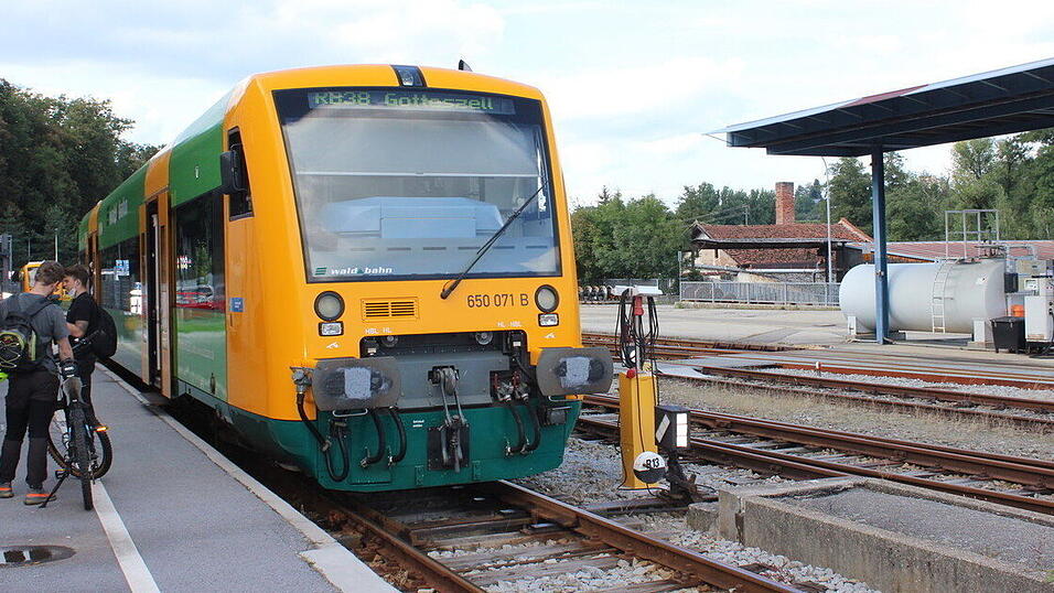 Die Waldbahn am Bahnhof Viechtach. (Archiv)