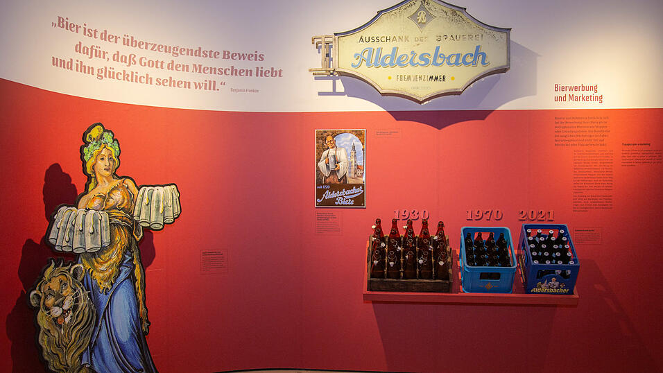 In der Ausstellung wird auch die Entwicklung der Brauereien Aldersbach und Budweis gegen&uuml;bergestellt.