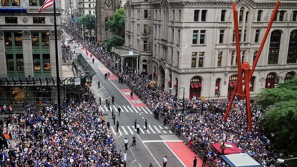 Der Andrang zur Knicks-Parade in New York war riesig.