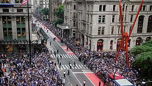 Der Andrang zur Knicks-Parade in New York war riesig.