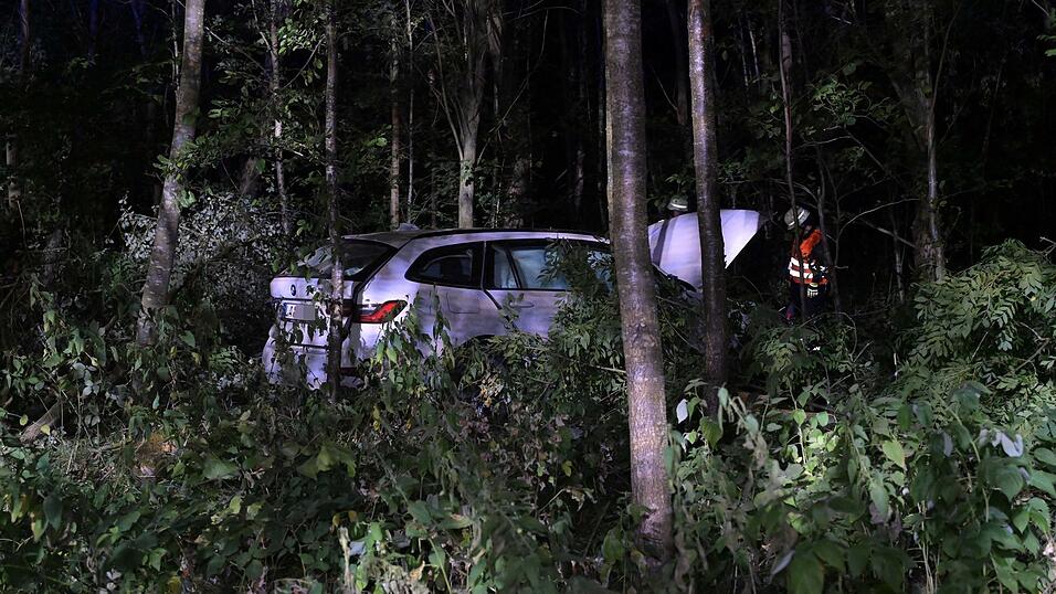Die nächtliche Bergung des Fahrzeugs aus dem Wald an der Kreisstraße bei Hippenstall erwies sich als aufwändig. Die nächtliche Bergung des Fahrzeugs aus dem Wald an der Kreisstraße bei Hippenstall erwies sich als aufwändig.