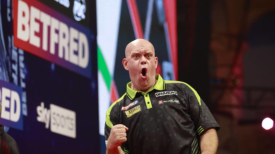 Große Töne: Michael van Gerwen schickt vor dem Jahreshöhepunkt eine forsche Kampfansage an seine ärgsten Rivalen raus und bleibt gewohnt selbstbewusst: „Ich bin der Favorit auf den Titel.“