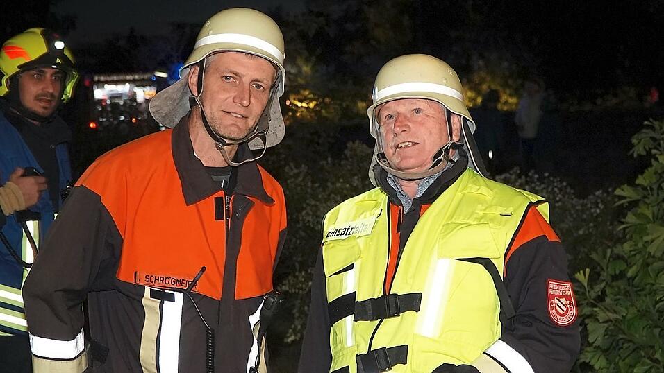 Xaver Hagn (rechts) durfte diese &Uuml;bung als Einsatzleiter leiten.