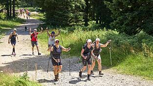 Rund 350 Wanderbegeisterte machten sich bei bestem Wanderwetter auf den 40,3 Kilometer langen Rundkurs durch den Bayerischen Wald. Rund 350 Wanderbegeisterte machten sich bei bestem Wanderwetter auf den 40,3 Kilometer langen Rundkurs durch den Bayerischen Wald.