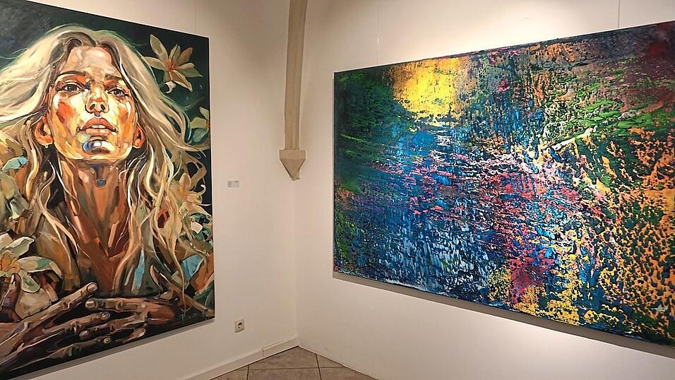 Werke von Anna Bocek und Raphael Rack in der Jubiläumsausstellung.