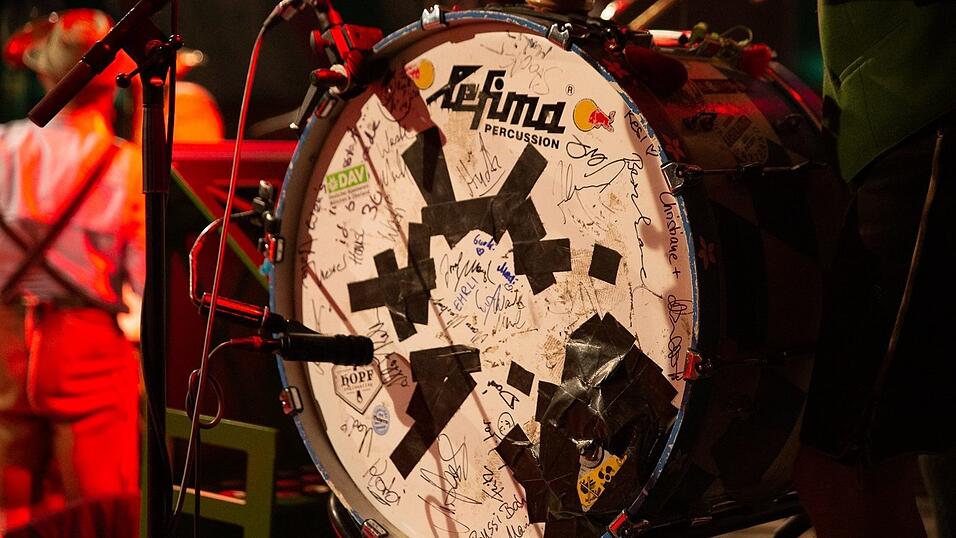 Am Dienstag spielte der Menzl im Festzelt Weckmann auf. Diese Blasmusikfreunde waren mit dabei.