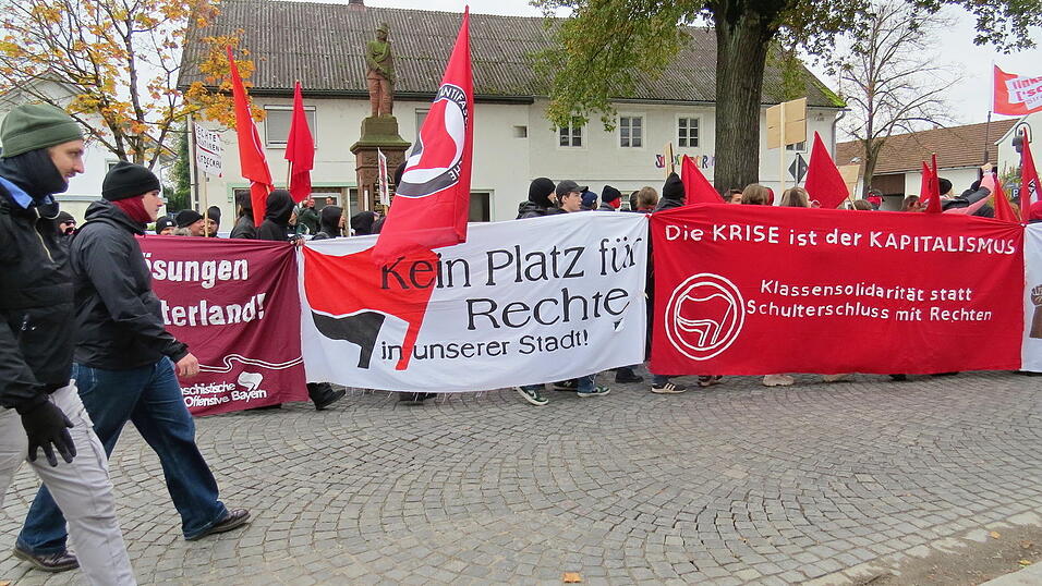 Die Demo in Geiselh&ouml;ring verlief ruhig.