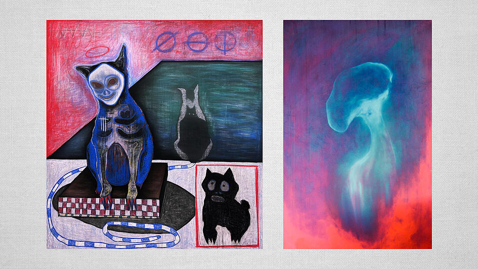 Die Geschichte seiner Bilder &bdquo;We Three Kings&ldquo; (links) und &bdquo;Touch of Malice&ldquo; erkl&auml;rt Pascal Koertel im Podcast.