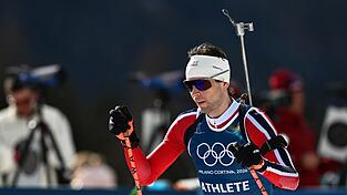 Sturla Holm Laegreid beim Training in Antholz.