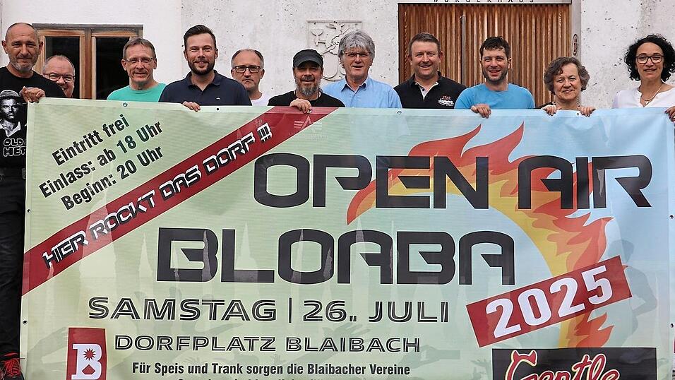 Die Verantwortlichen der Blaibacher Ortsvereine freuen sich auf das zweite Open Air.