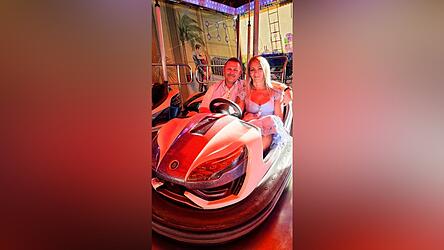 Beim Distel Autoscooter haben sich Jessica und Andreas Martel vor 30 Jahren kennengelernt.