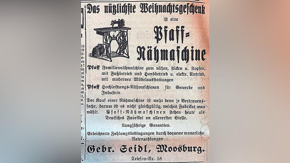 Das nützlichste Weihnachtsgeschenk: eine Nähmaschine. Das nützlichste Weihnachtsgeschenk: eine Nähmaschine.