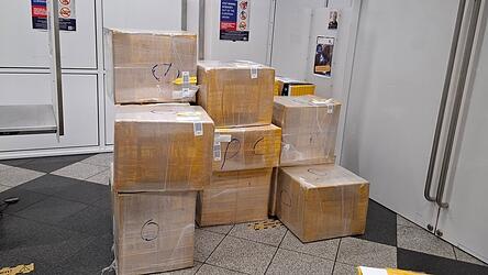 Die Kisten erregten die Aufmerksamkeit der Zöllner.