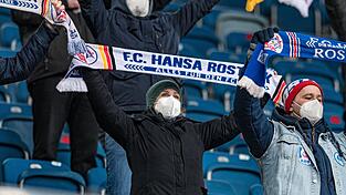 In Rostock waren wieder Fans im Stadion.