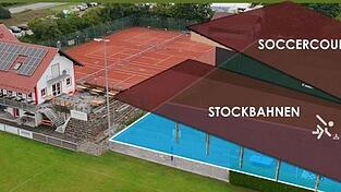 So k&ouml;nnte die Indoor-Soccer-Halle mit Stocksch&uuml;tzenbahnen-&Uuml;berdachung vom TSV Kronwinkl einmal aussehen.