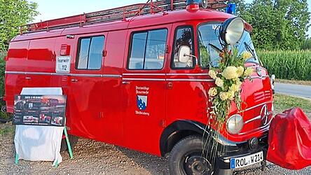 Star des Tages: das erste Fahrzeug der Feuerwehr Wildenberg. Star des Tages: das erste Fahrzeug der Feuerwehr Wildenberg.
