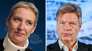 Alice Weidel von der AfD und Robert Habeck von den Gr&uuml;nen wollen nicht im Fernsehen miteinander streiten.