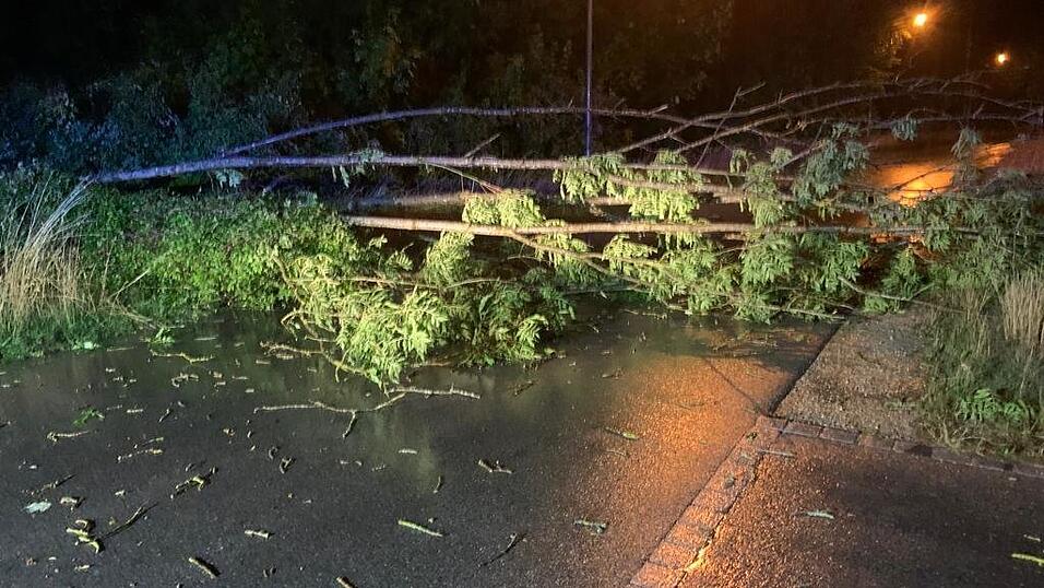 Mehr als 40 Eins&auml;tze hatten die L&ouml;schz&uuml;ge der Landshuter Feuerwehr im Zuge des Unwetters zu absolvieren.