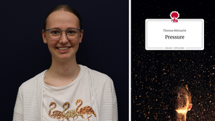 Autorin Theresa Mittnacht mit ihrem ersten Buch „Pressure“.