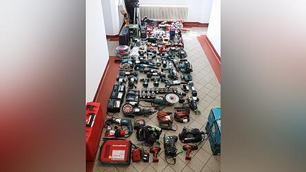 Werkzeuge, die von der Bande mutmaßlich gestohlen wurden. 