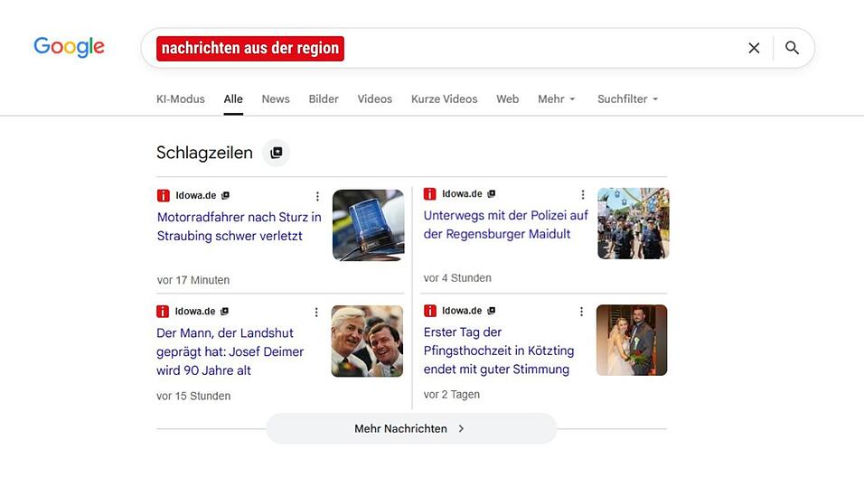 Google erm&ouml;glicht seit Kurzem, dass man Nachrichtenseiten als &bdquo;bevorzugte Quellen&ldquo; einstellt. So erhalten Nutzer mehr Suchergebnisse von Seiten, denen sie vertrauen. (Foto-Montage)