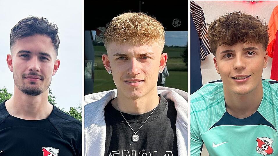 Mit Abwehrmann David Löffler, Offensivspieler Daniel Zornmeier und Torhüter Patrik Neumayer (v.l.) verstärkt sich die SpVgg Hankofen-Hailing für die neue Regionalliga-Saison quasi in allen Mannschaftsteilen. Mit Abwehrmann David Löffler, Offensivspieler Daniel Zornmeier und Torhüter Patrik Neumayer (v.l.) verstärkt sich die SpVgg Hankofen-Hailing für die neue Regionalliga-Saison quasi in allen Mannschaftsteilen.