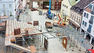 Der Stand der Abbauarbeiten am Mittwochnachmittag. Der Stand der Abbauarbeiten am Mittwochnachmittag.