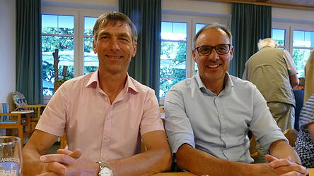 Zwei, die sich gut verstehen: Bernhard F&uuml;rst und Christian Schwarz (von links)